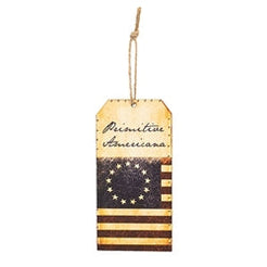 Primitive Americana Tag Ornament 3 Asstd.